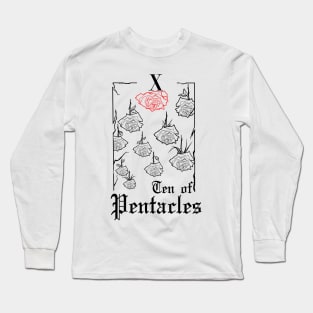 Ten of Pentacles Tarot (w) Long Sleeve T-Shirt